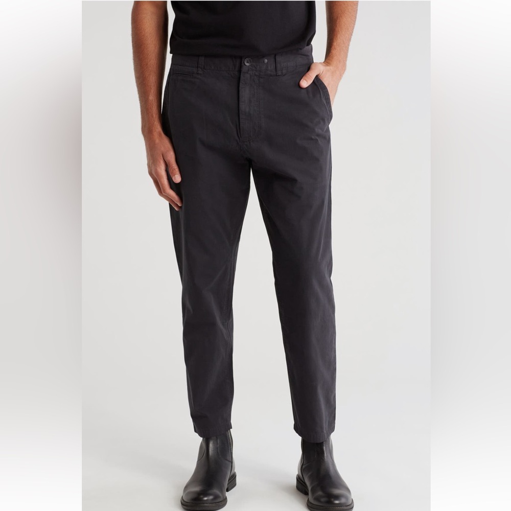 Rag & Bone Men's Black‎ Beck Peached Cropped Cotton Pants size 29x27 NWT
